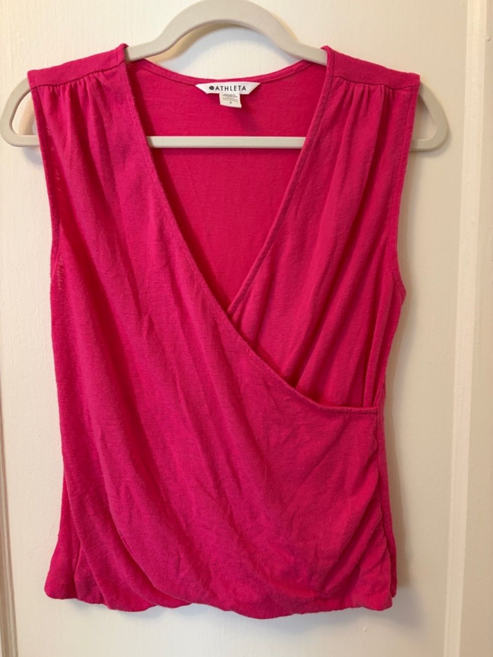 Athleta Women's Faux-Wrap Tank Top - Hot Pink